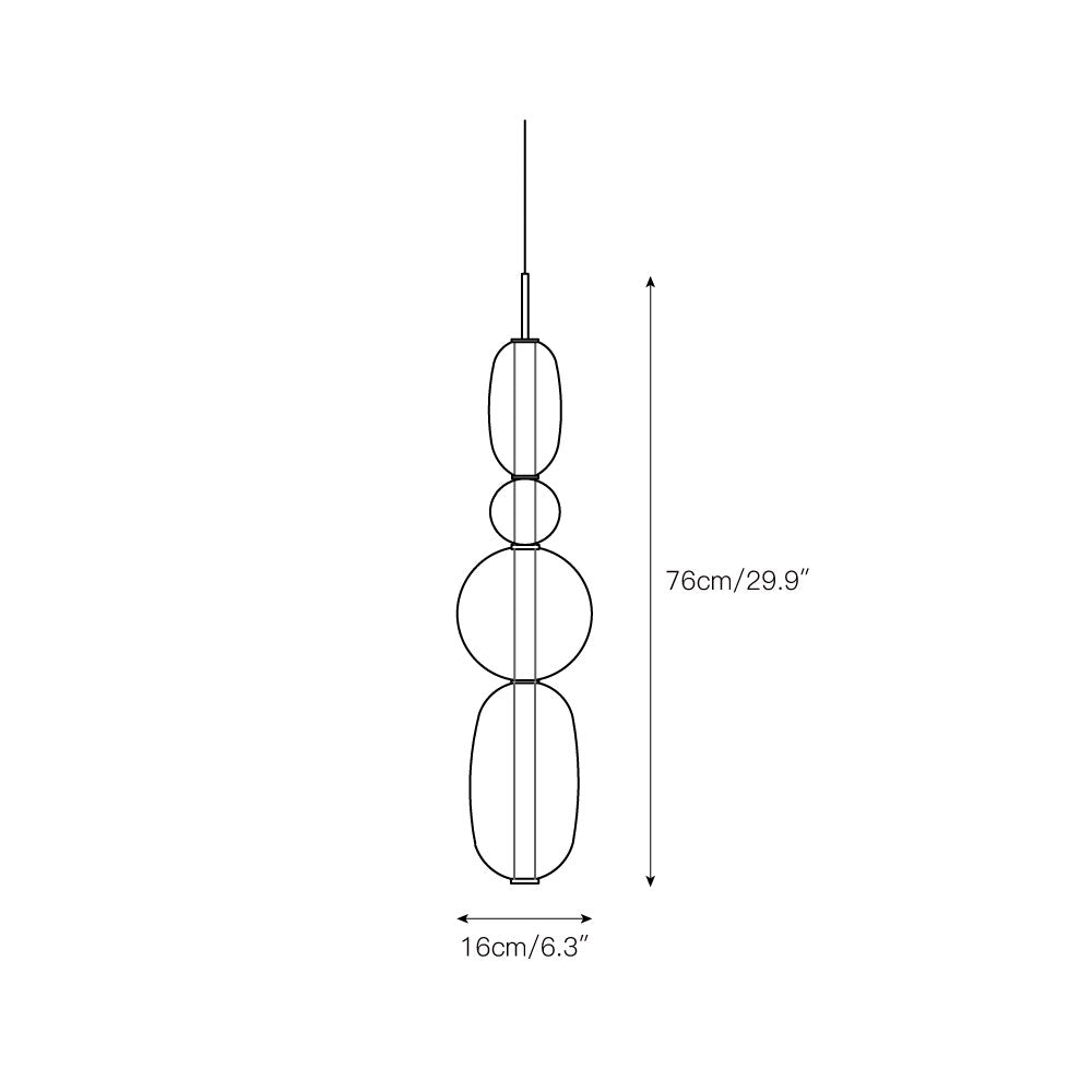 Zodore Prime Art Coloré Verre Suspension