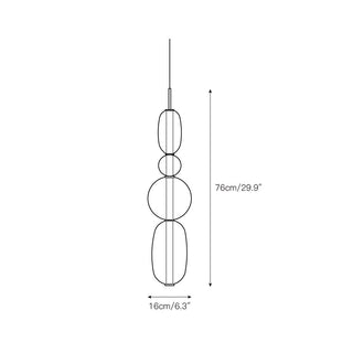 Zodore Prime Art Coloré Verre Suspension