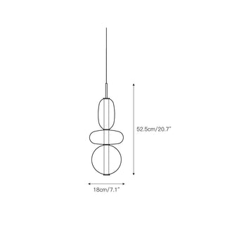 Zodore Prime Art Coloré Verre Suspension