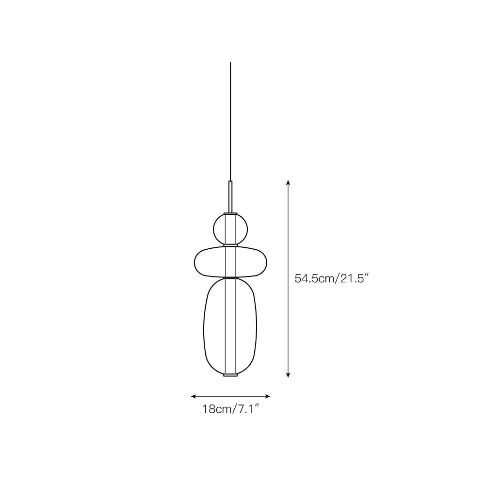 Zodore Prime Art Coloré Verre Suspension