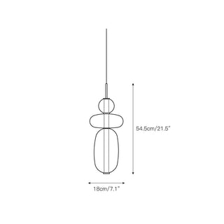 Zodore Prime Art Coloré Verre Suspension