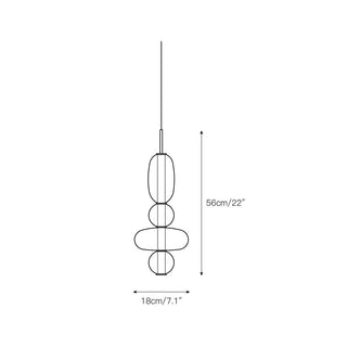 Zodore Prime Art Coloré Verre Suspension