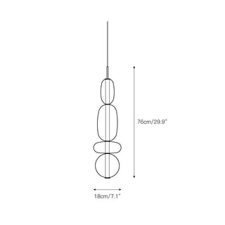 Zodore Prime Art Coloré Verre Suspension