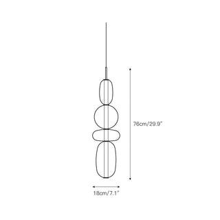 Zodore Prime Art Coloré Verre Suspension