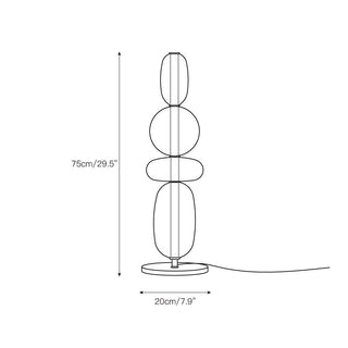 Lampe à poser en verre coloré