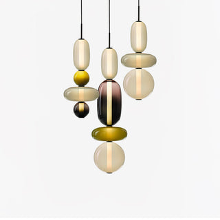 Candied Glass Combo Pendant Light-Neutral Decor