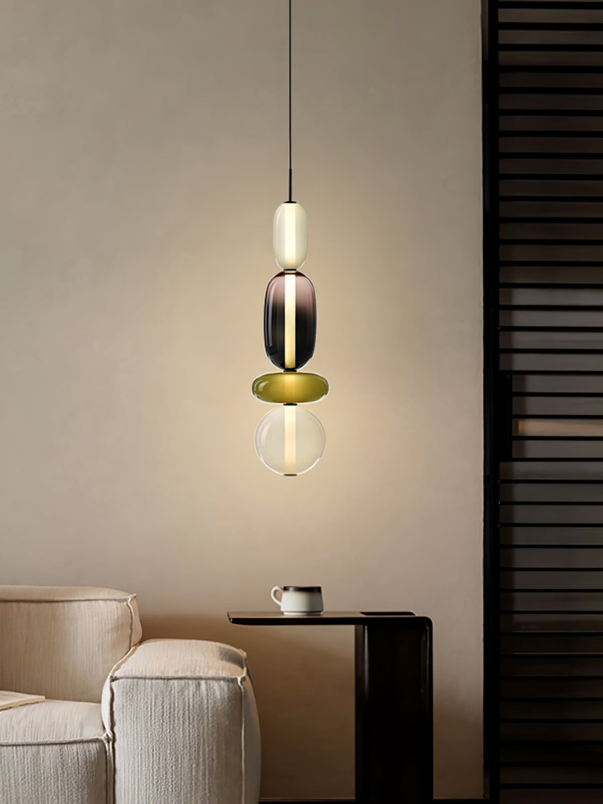 Noxic Suspension Artistique en Verre et Acrylique