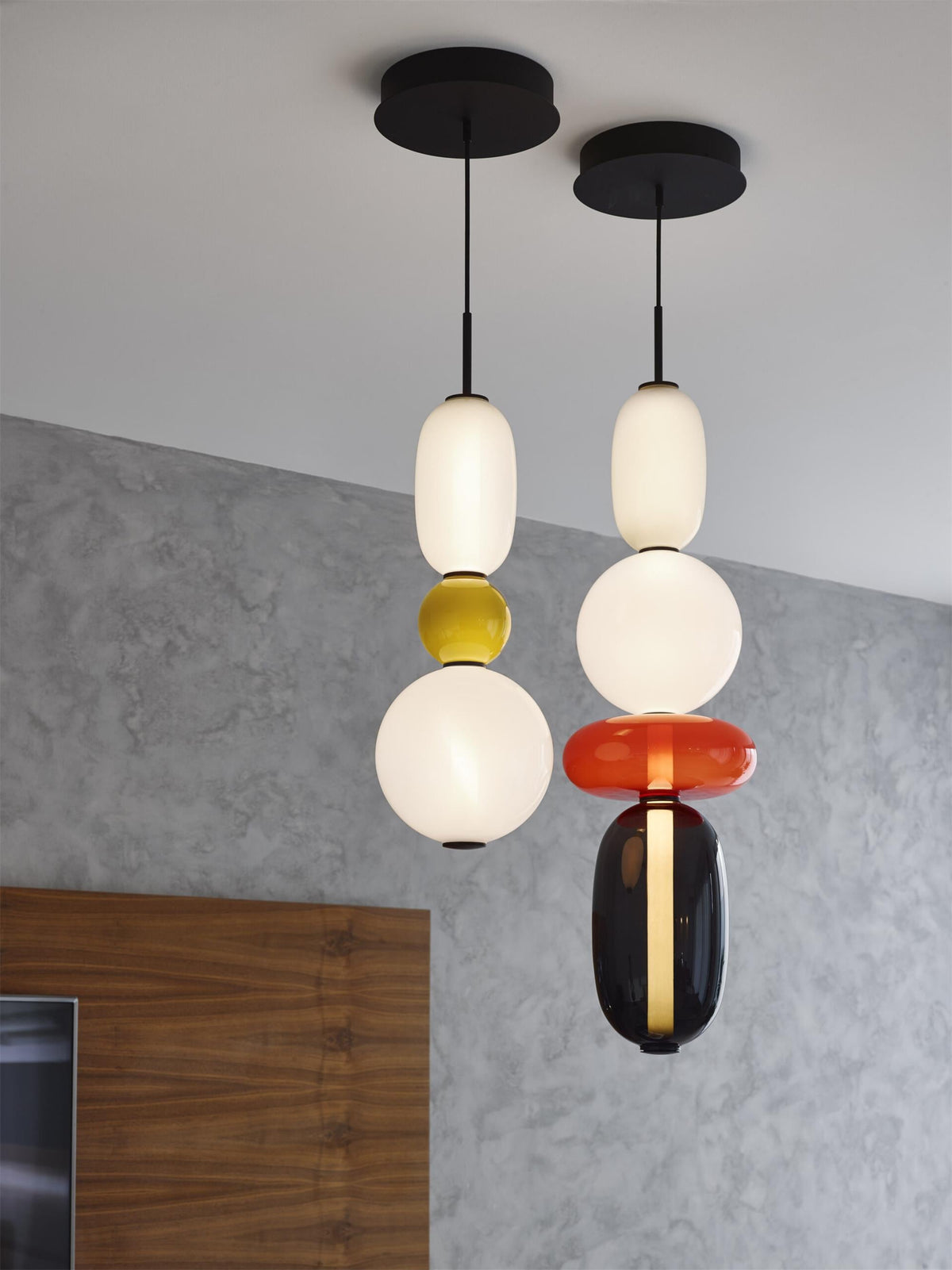 Zodore Prime Art Coloré Verre Suspension