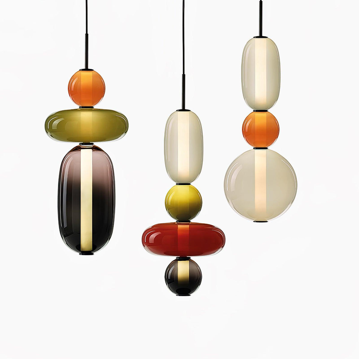 Noxic Suspension Artistique en Verre et Acrylique