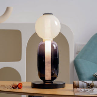 Lampe à poser en verre coloré