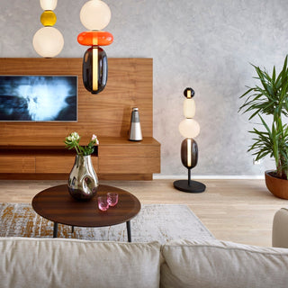Lampe à poser en verre coloré