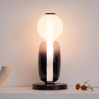 Lampe à poser en verre coloré