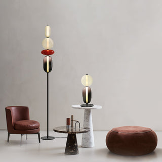 Lampe à poser en verre coloré
