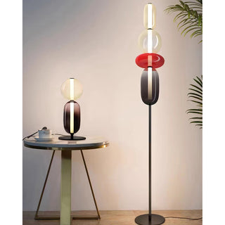 Lampe à poser en verre coloré
