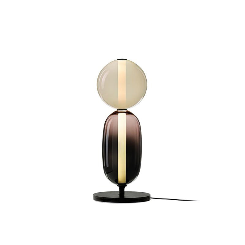 Lampe à poser en verre coloré