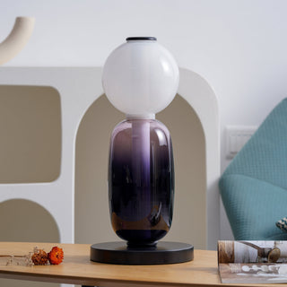 Lampe à poser en verre coloré