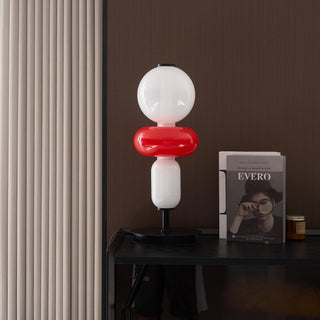 Lampe à poser en verre coloré