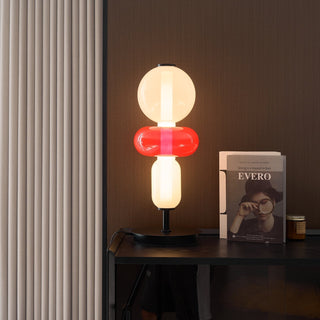Lampe à poser en verre coloré