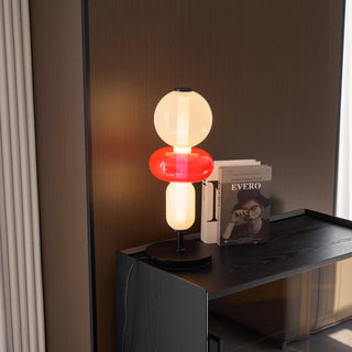Lampe à poser en verre coloré