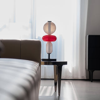 Lampe à poser en verre coloré