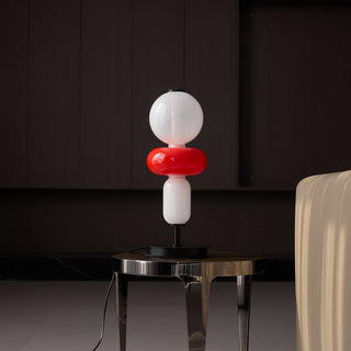 Lampe à poser en verre coloré