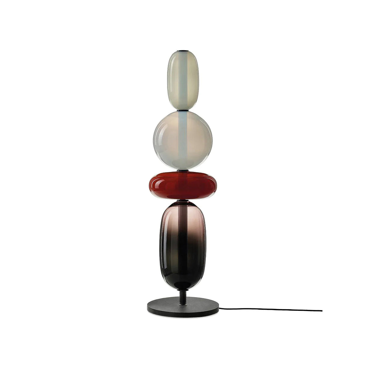 Lampe à poser en verre coloré
