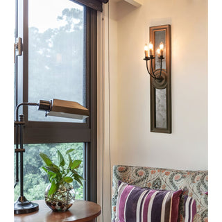 Phasis Applique Murale en Métal Vintage à 3 Lumières avec Miroir Élégance