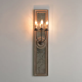 Phasis Applique Murale en Métal Vintage à 3 Lumières avec Miroir Élégance