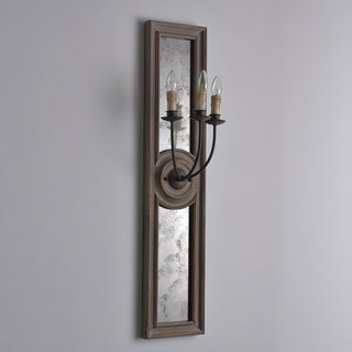 Phasis Applique Murale en Métal Vintage à 3 Lumières avec Miroir Élégance