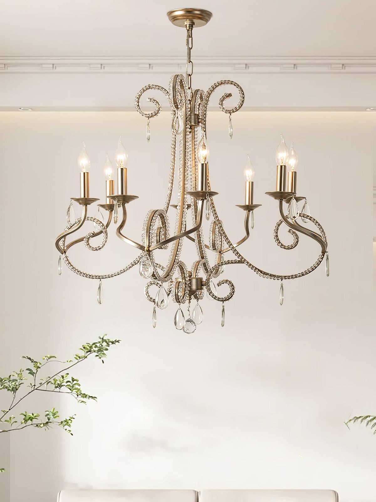Elysara Crystal Bougie Lustre