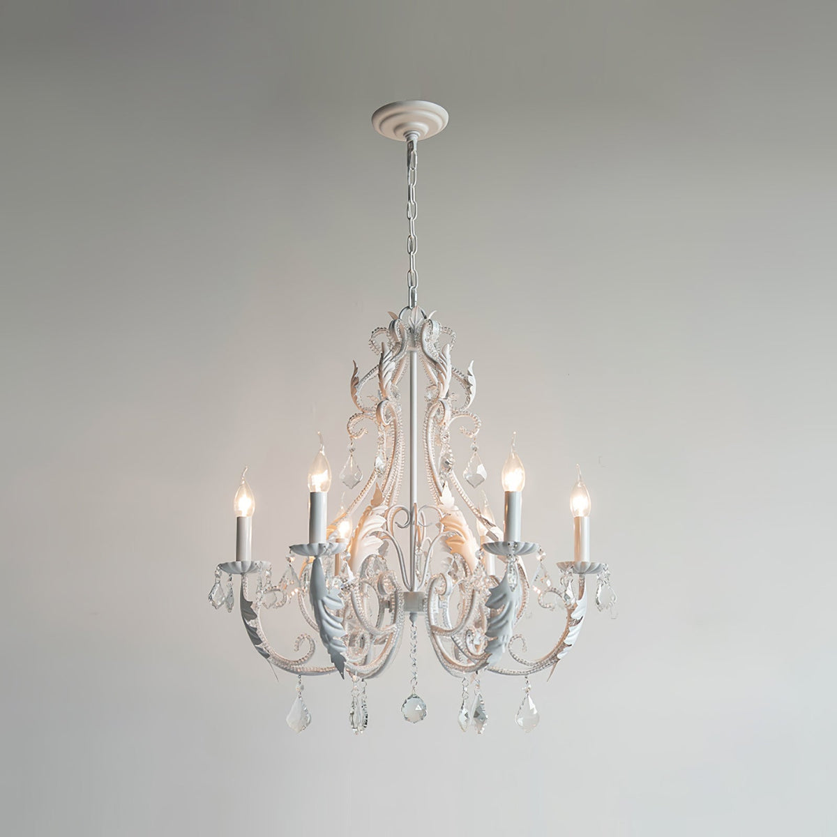 Perisse Suspension Lampe Porte-Bougie Perles de Cristal