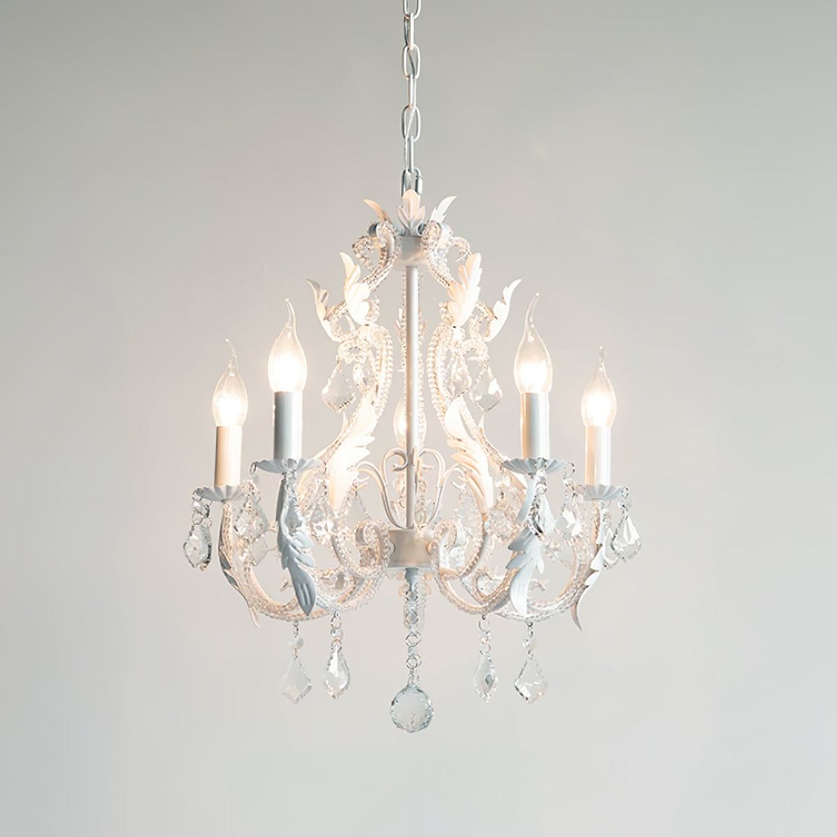 Perisse Suspension Lampe Porte-Bougie Perles de Cristal