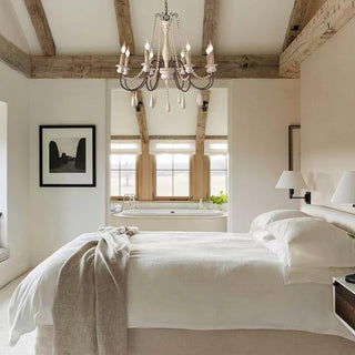 Lustra Lustre à Bougies Bras Voluté Rustique