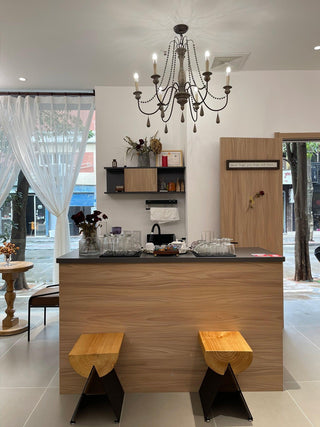 Lustra Lustre à Bougies Bras Voluté Rustique