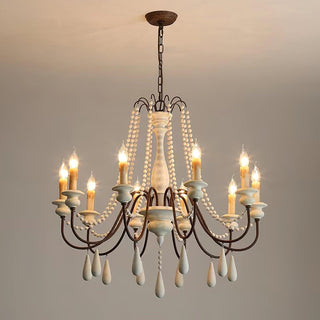Lustra Lustre à Bougies Bras Voluté Rustique