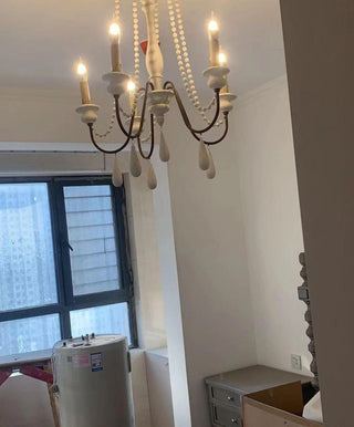 Lustra Lustre à Bougies Bras Voluté Rustique