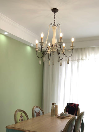 Lustra Lustre à Bougies Bras Voluté Rustique