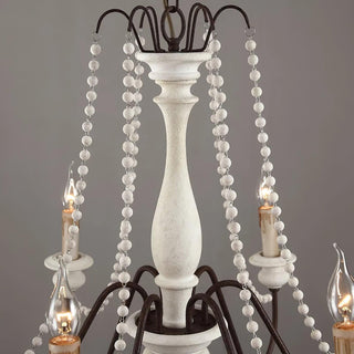Lustra Lustre à Bougies Bras Voluté Rustique