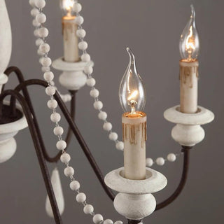 Lustra Lustre à Bougies Bras Voluté Rustique
