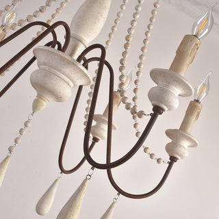 Lustra Lustre à Bougies Bras Voluté Rustique