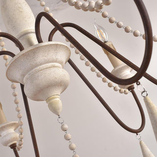 Lustra Lustre à Bougies Bras Voluté Rustique