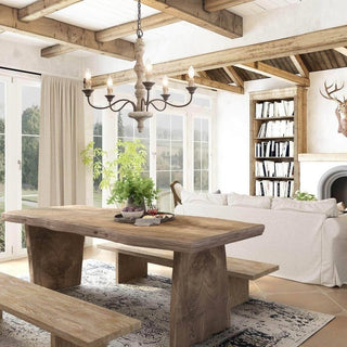 Aurora Lustre Bougeoir Ferme Rustique