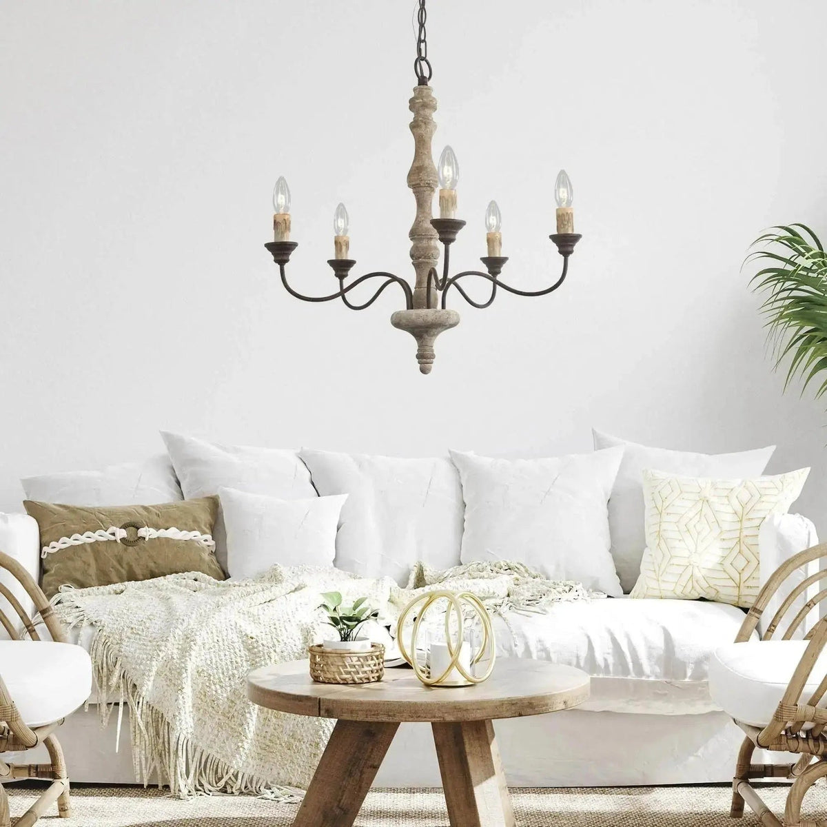 Ivarise Lustre Bougeoir Ferme Rustique