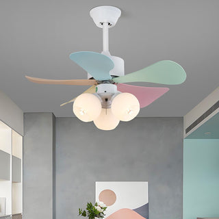 Liora Plafonnier Ventilateur en Verre Multicolore