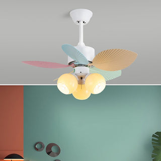 Liora Plafonnier Ventilateur en Verre Multicolore