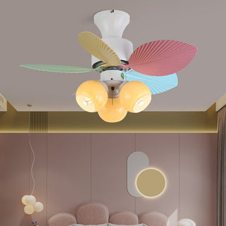 Liora Plafonnier Ventilateur en Verre Multicolore