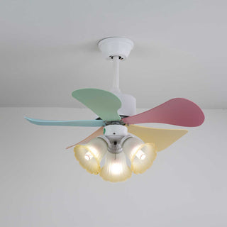 Liora Plafonnier Ventilateur en Verre Multicolore