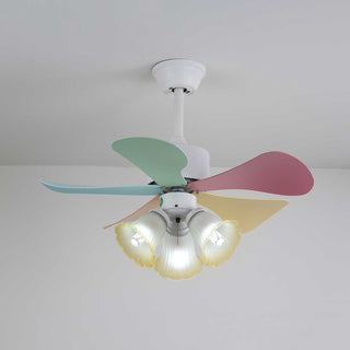 Liora Plafonnier Ventilateur en Verre Multicolore