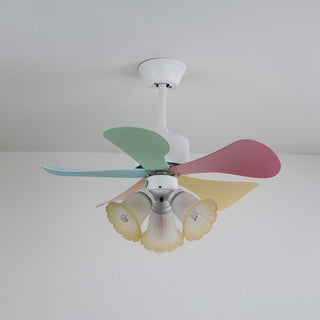 Liora Plafonnier Ventilateur en Verre Multicolore