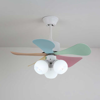 Liora Plafonnier Ventilateur en Verre Multicolore